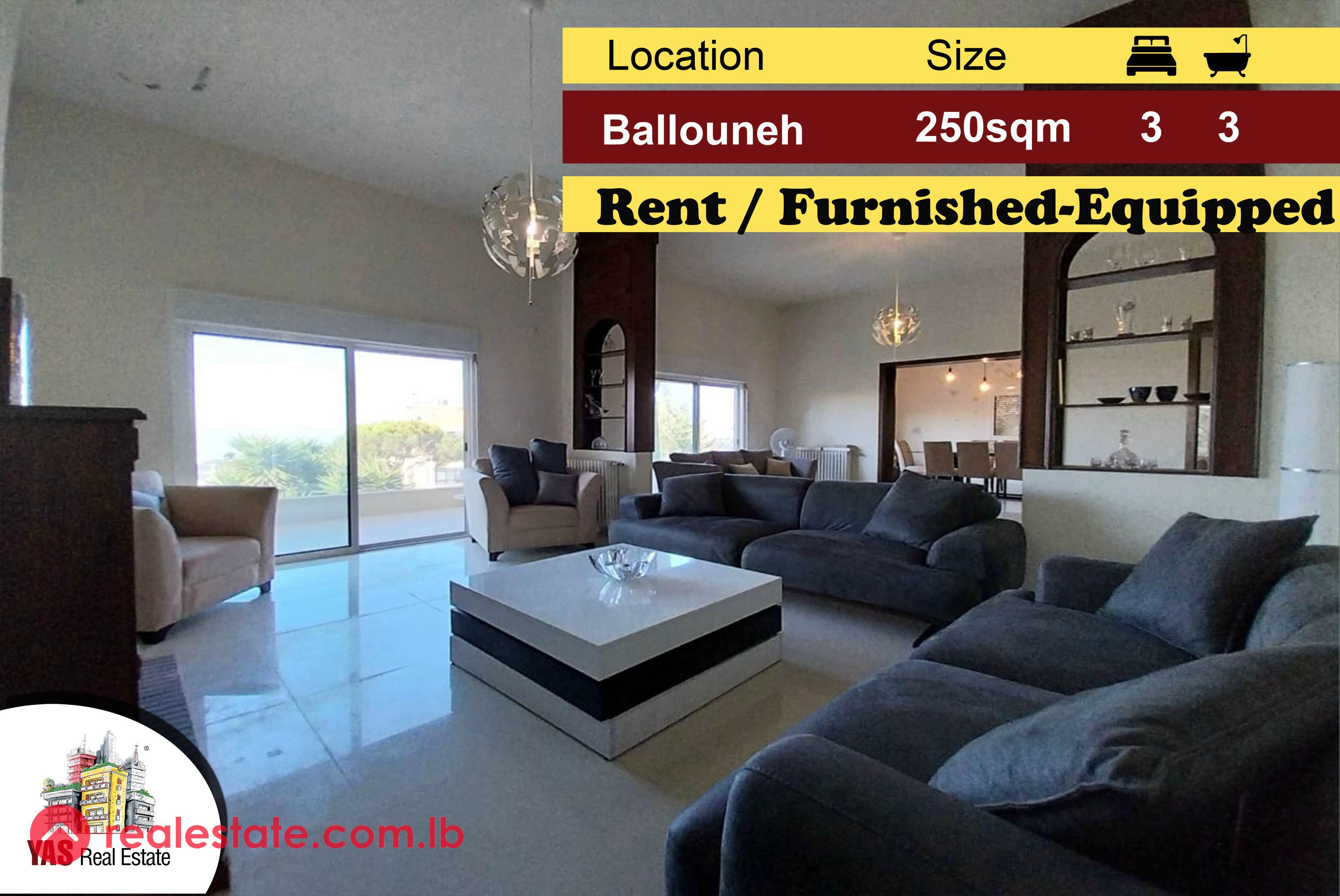 Ballouneh 250m2 | Rent | Luxury | Furnished/Equipped | Renovated |