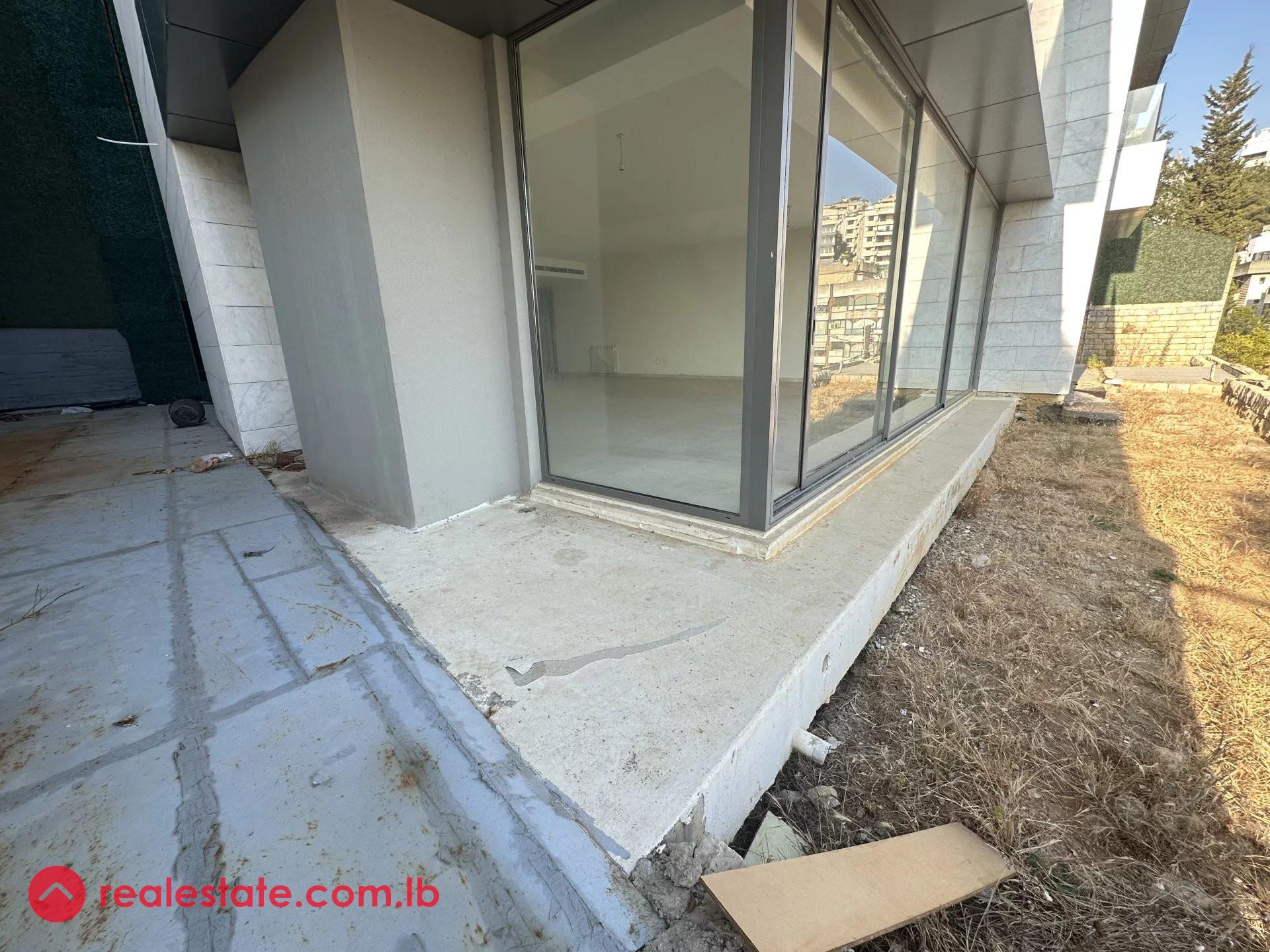 Elegant Ground Floor Apartment with Expansive Outdoor Space in Rabieh