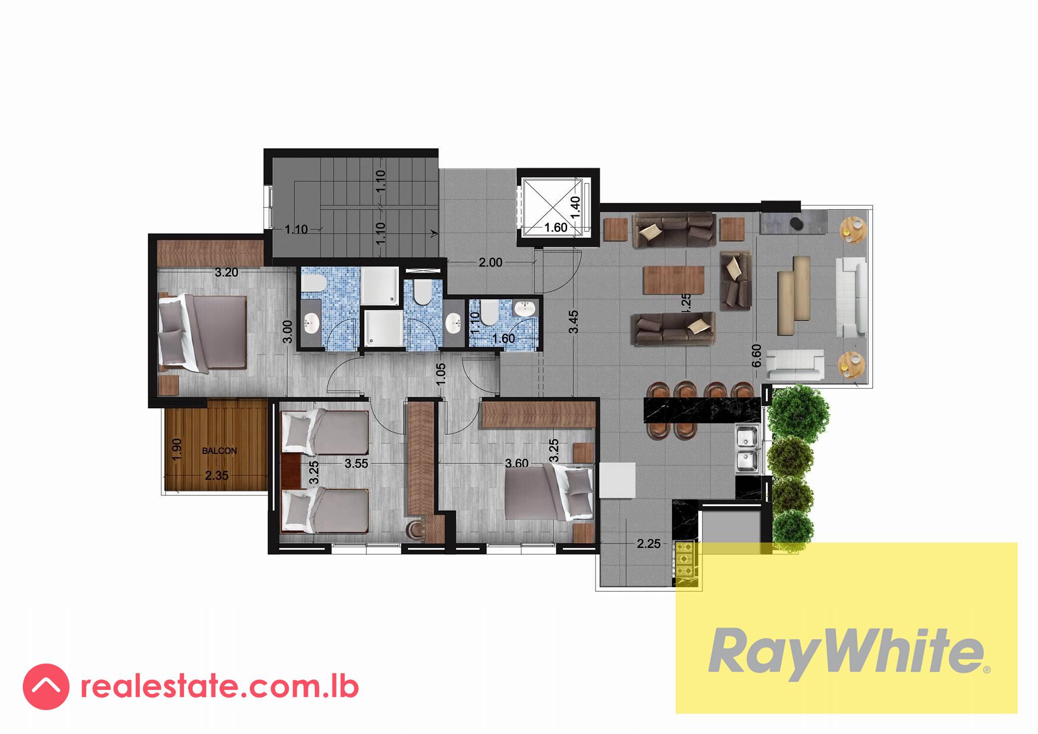 Exclusive 125Sqm Prime 2-Bed Apartment in Dik el Mehdi: Highest specs building!