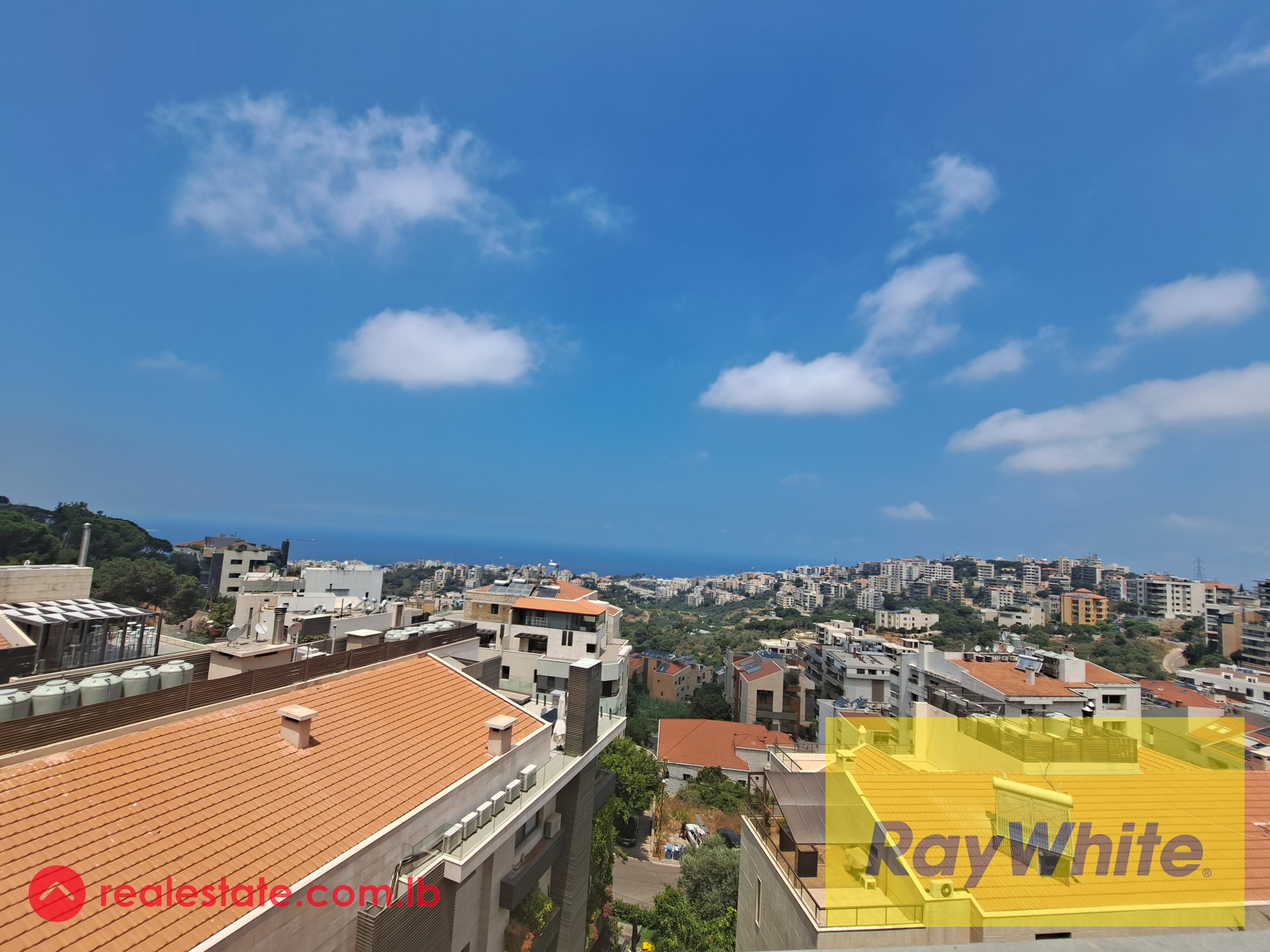 Mtayleb semi furnished Duplex for rent / Panoramic view / 350Sqm including Terrace
