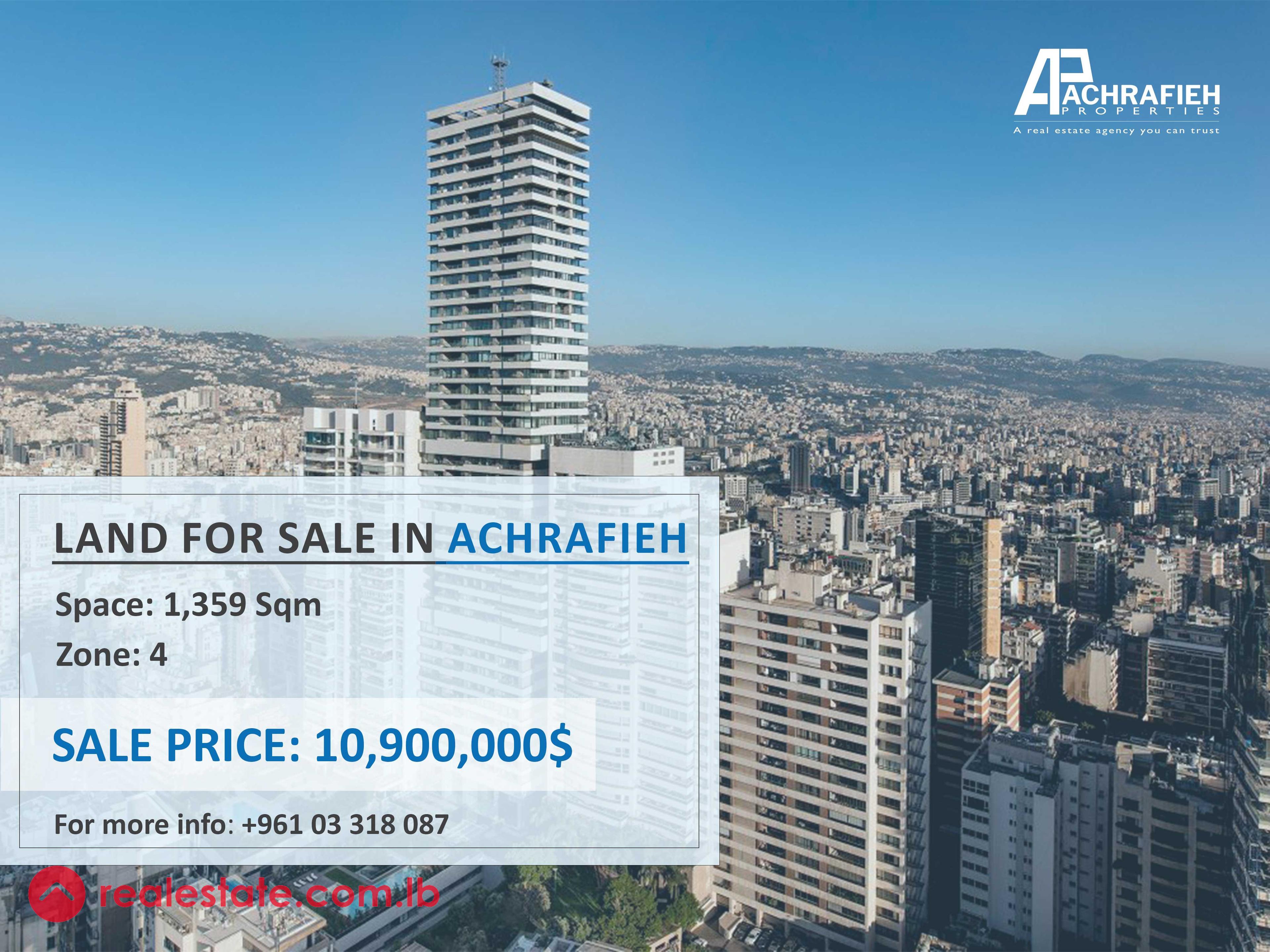 1,359 Land For Sale In Achrafieh
