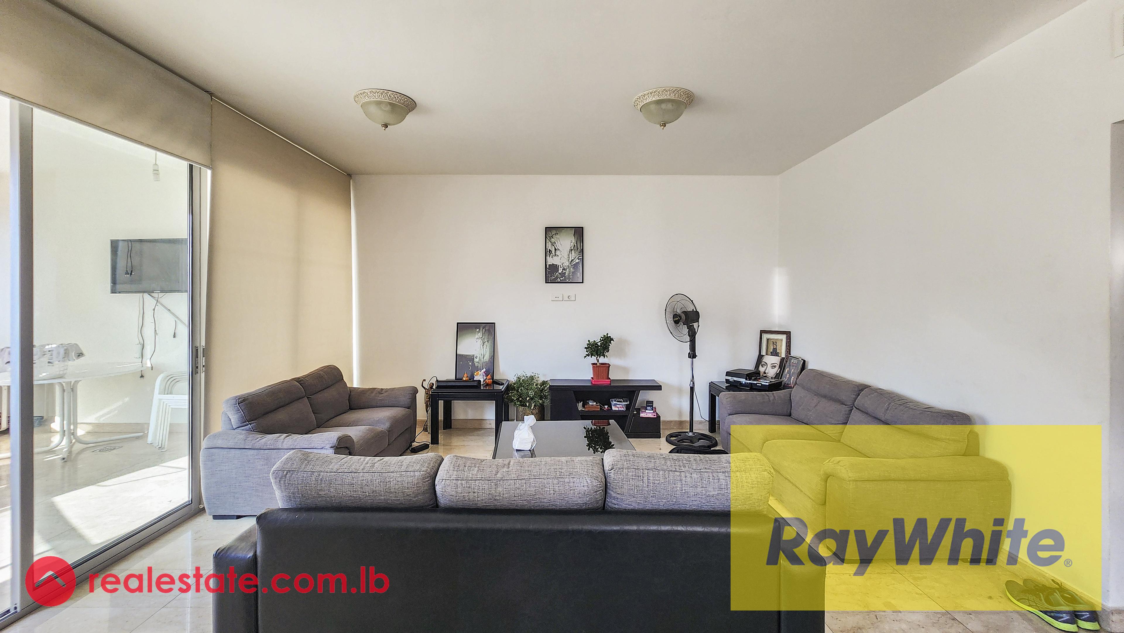 Furnished Three Bedrooms Apartment With an Open View for Rent in Achrafieh