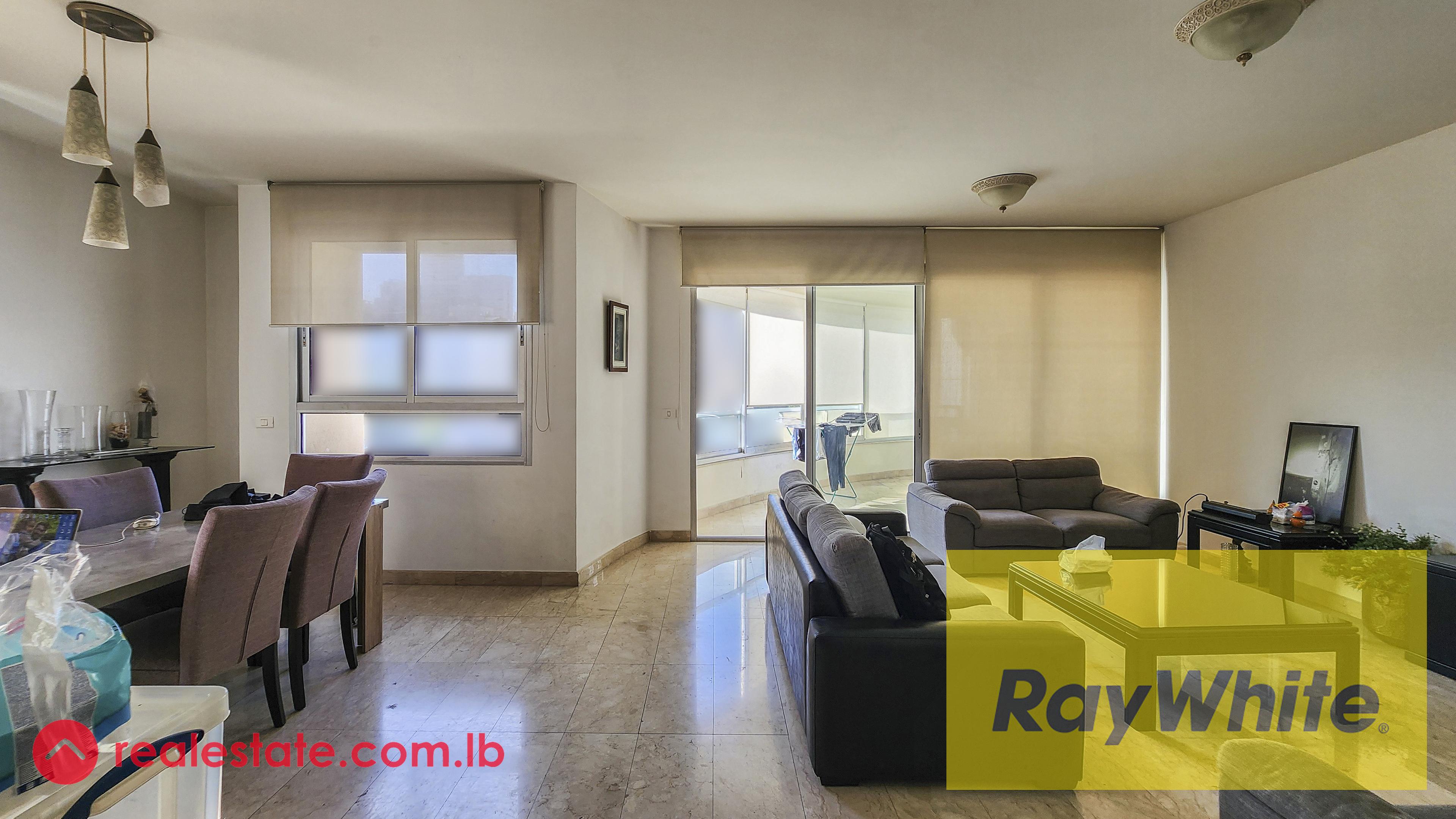Furnished Three Bedrooms Apartment With an Open View for Rent in Achrafieh