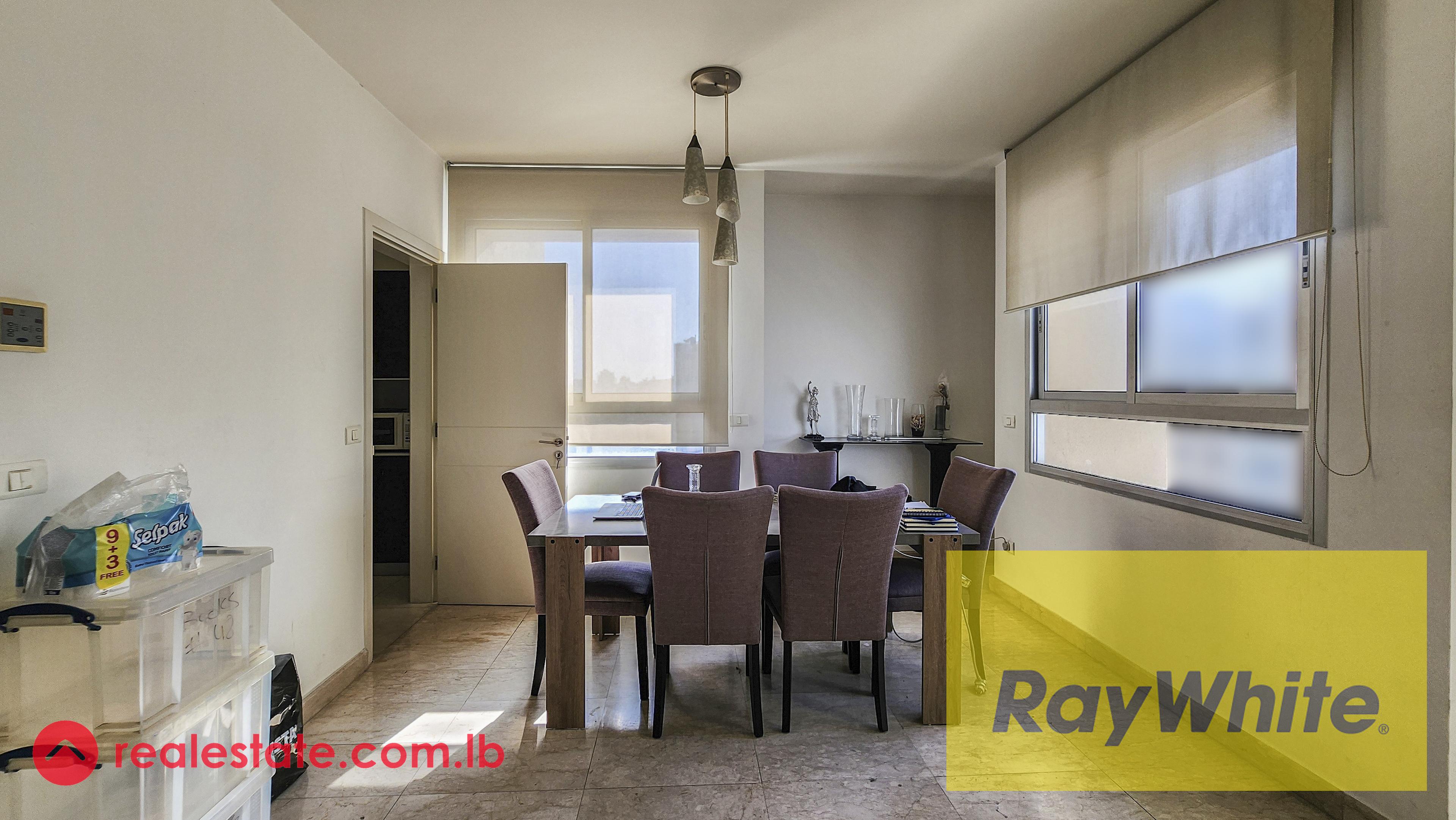 Furnished Three Bedrooms Apartment With an Open View for Rent in Achrafieh