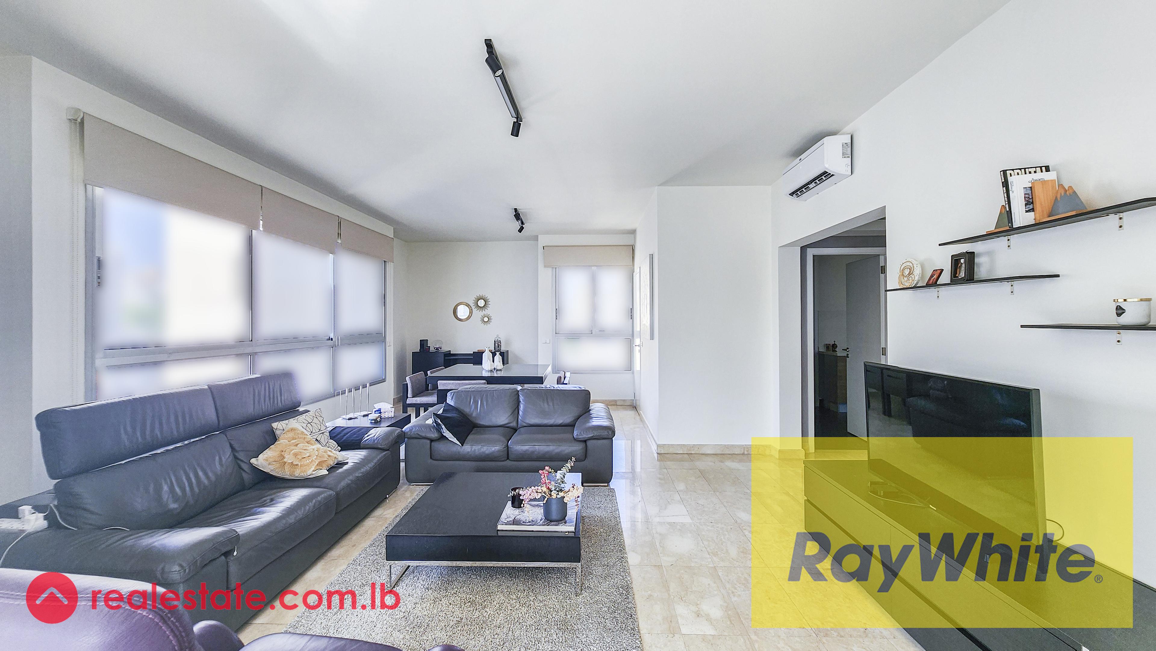 Three Bedrooms Apartment With an Open View for Sale in Achrafieh