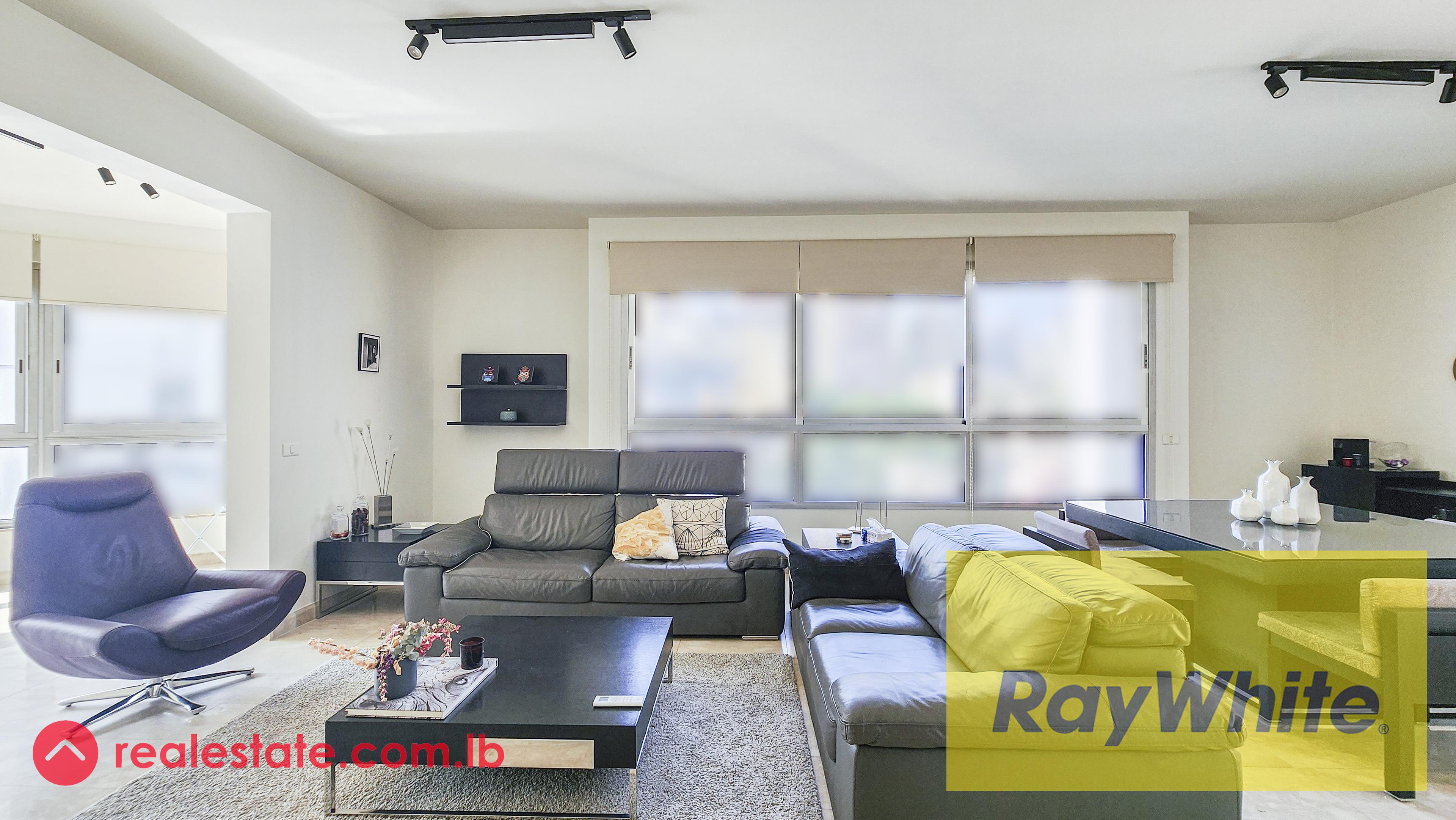 Three Bedrooms Apartment With an Open View for Sale in Achrafieh