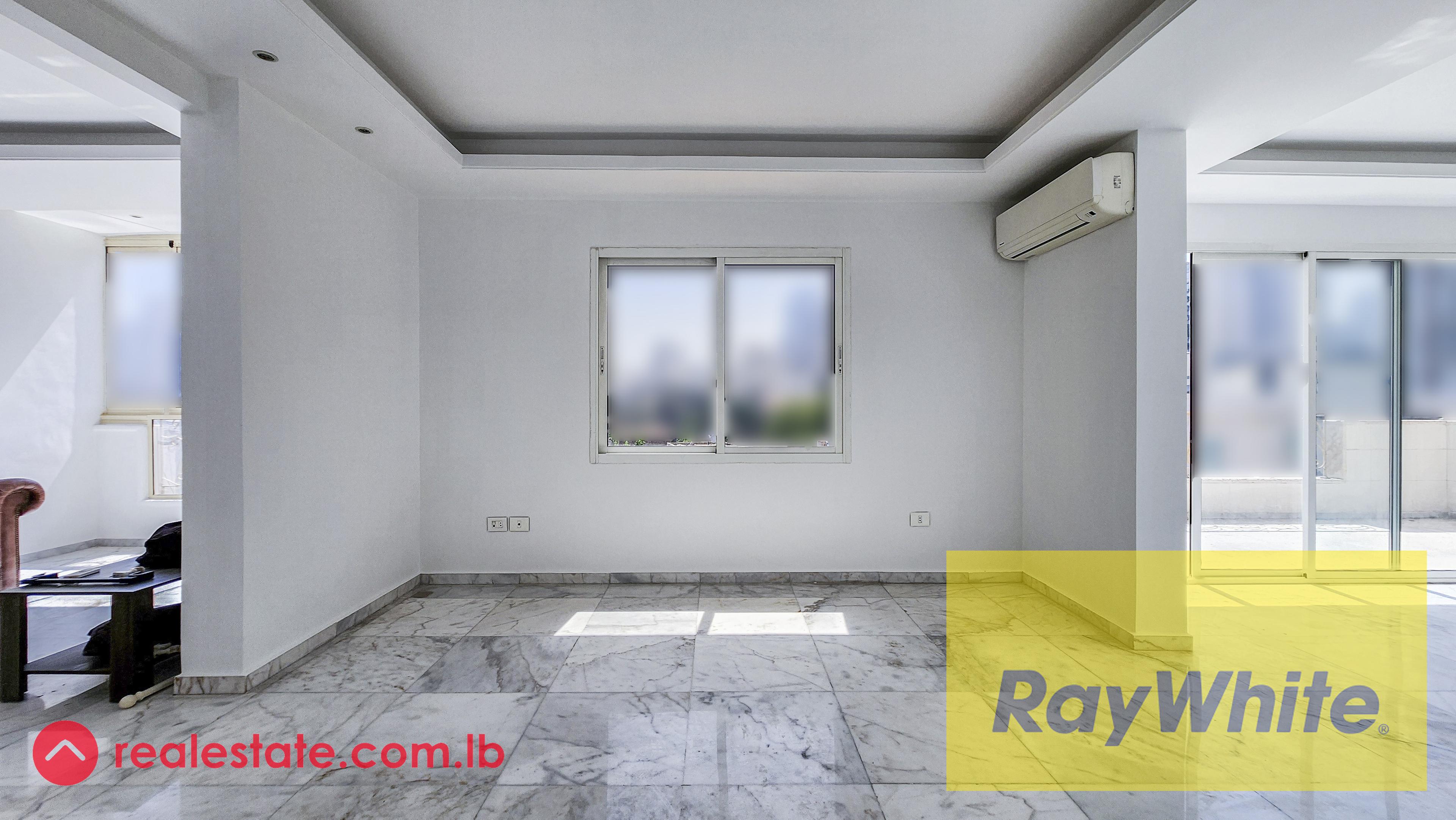 Three Bedrooms Apartment With an Open Sea View for Sale in Achrafieh