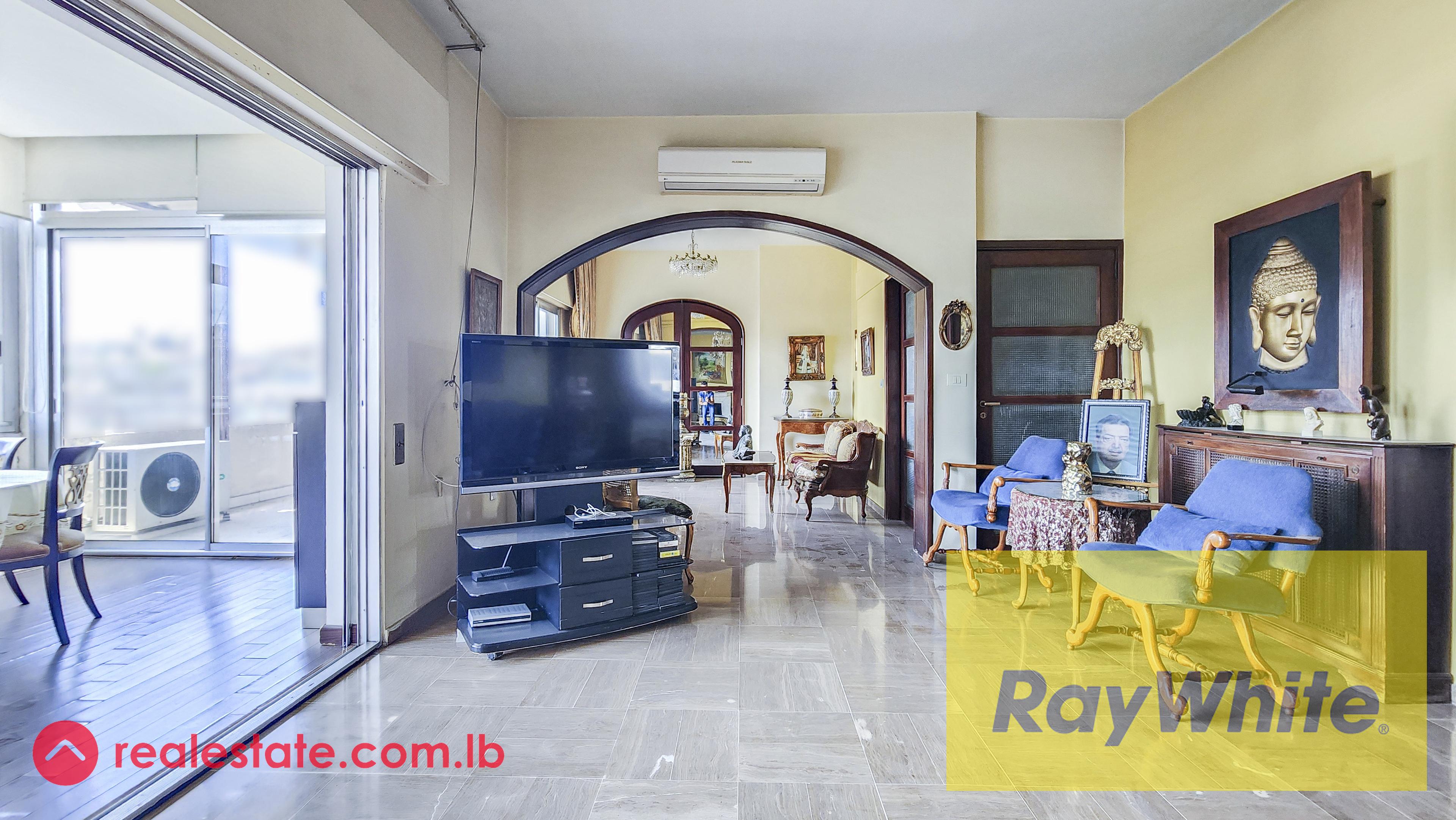 Furnished Three Bedrooms Apartment for Rent, Located in a New Building in Achrafieh With an Open View.
