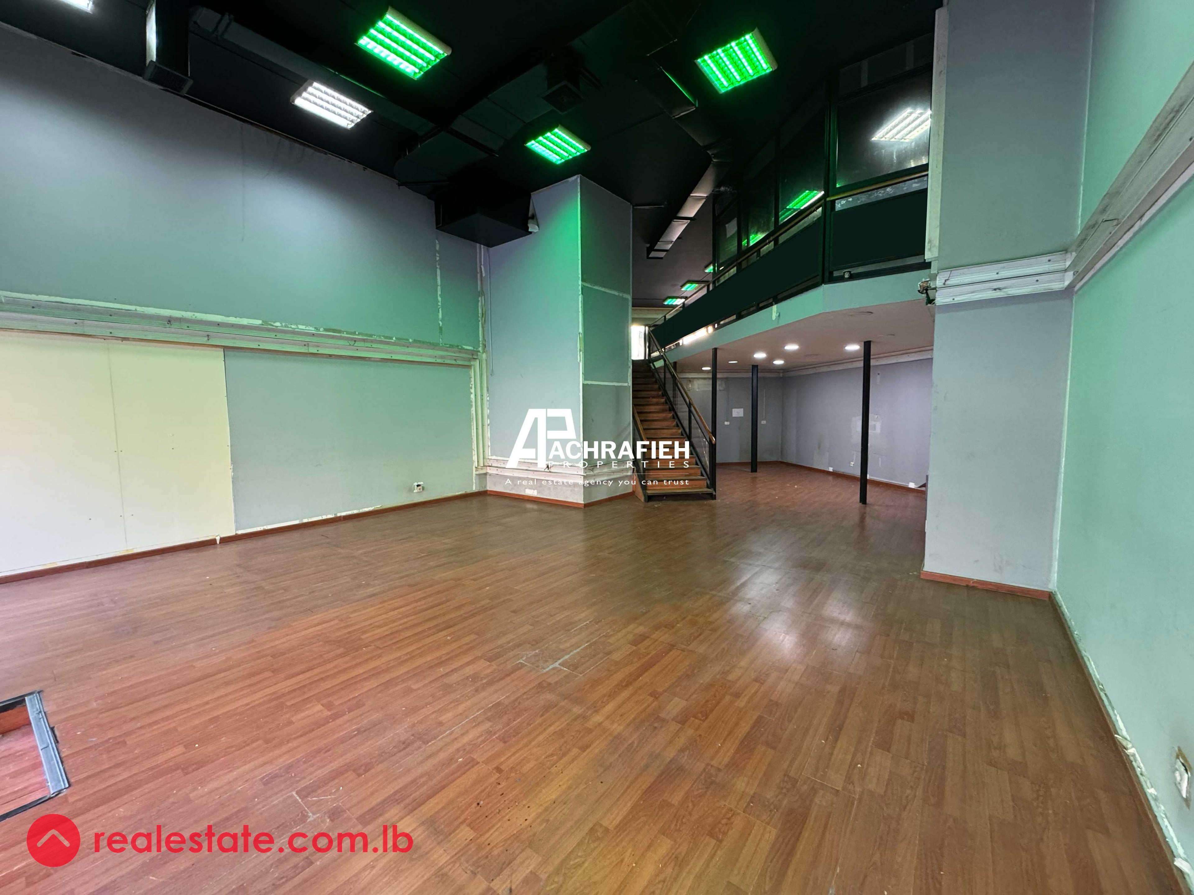 123 Sqm + Mezzanine | Shop For Rent in Achrafieh
