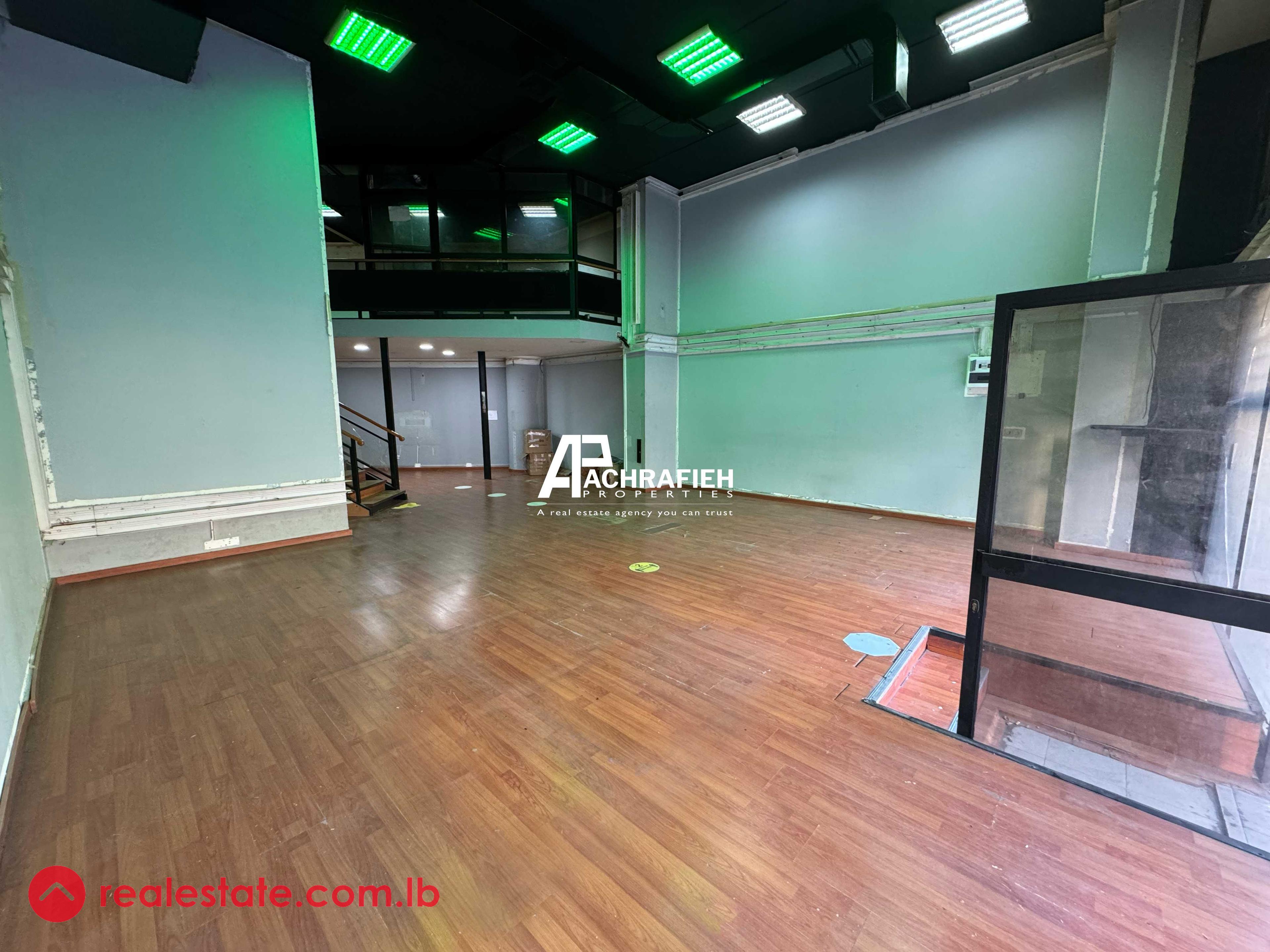 123 Sqm + Mezzanine | Shop For Rent in Achrafieh