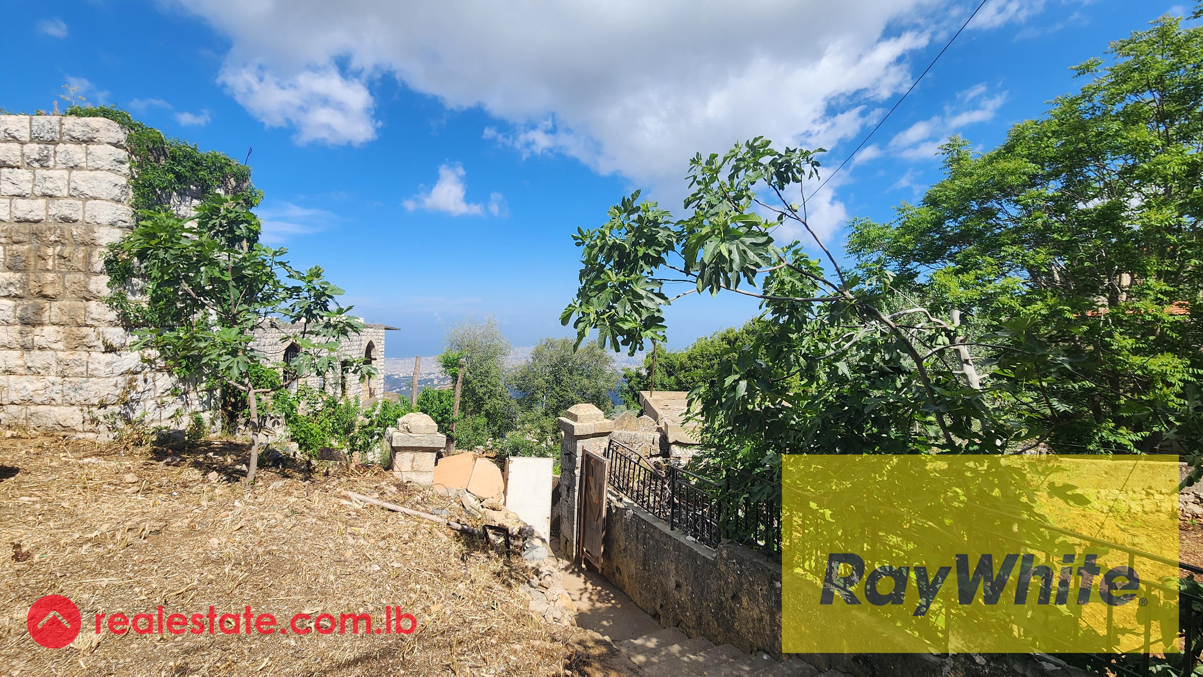 Land with Traditional Stone House For Sale in Aley