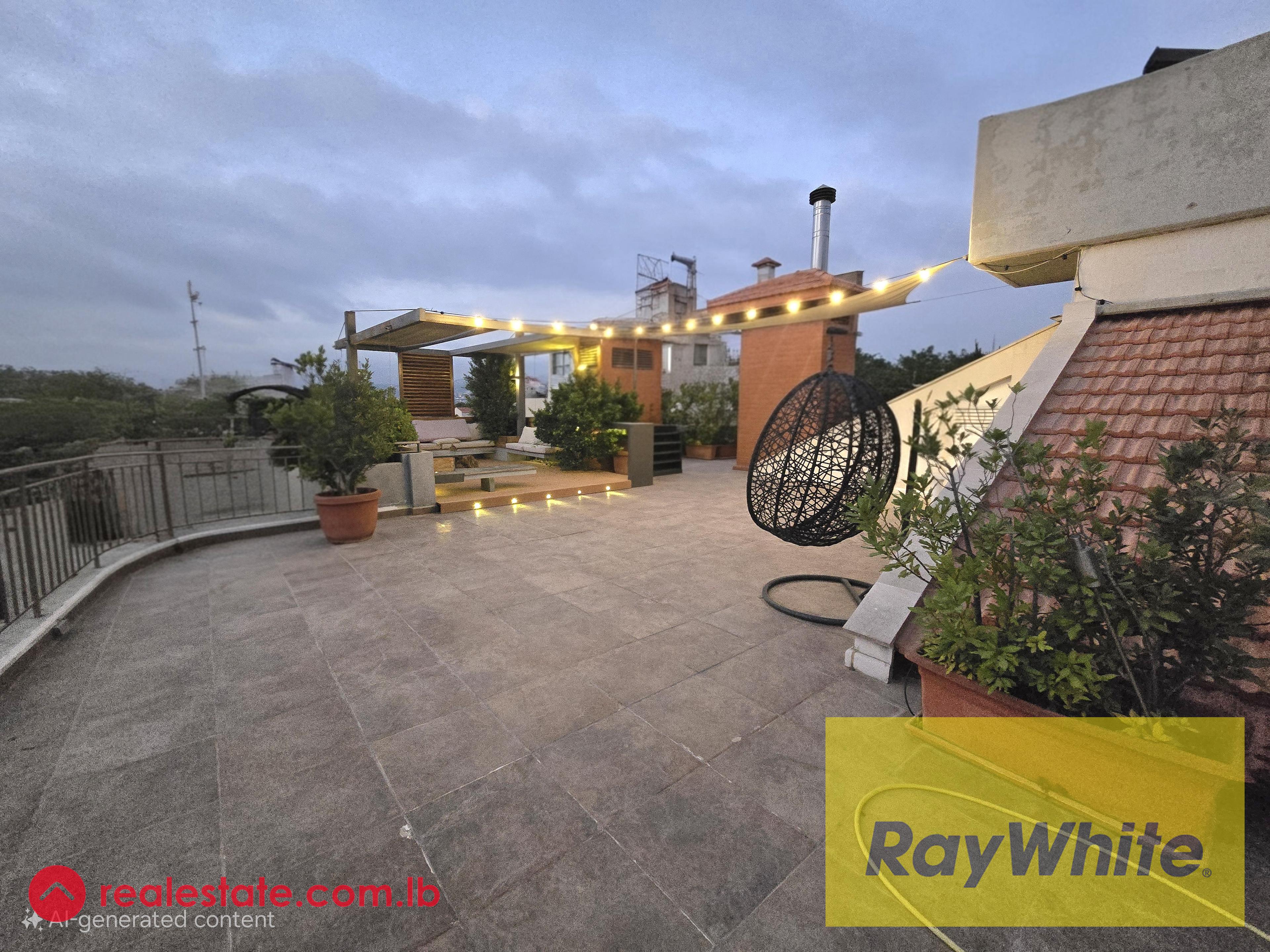 Rooftop Apartment for Rent in Kornet Chehwan – 80 SQM Interior + 250 SQM Terrace