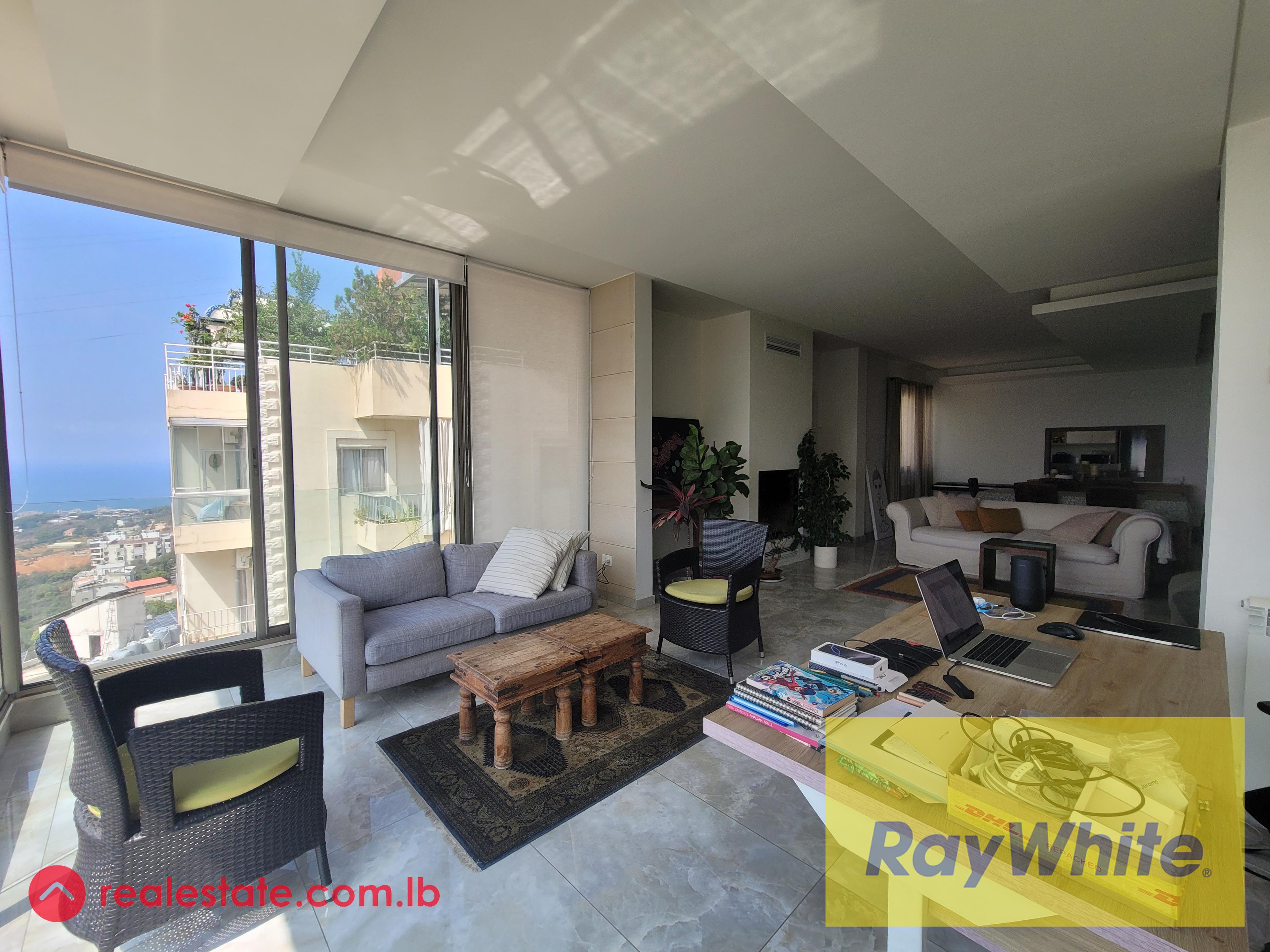 Duplex for Sale with -Terrace- Sea View In Awkar