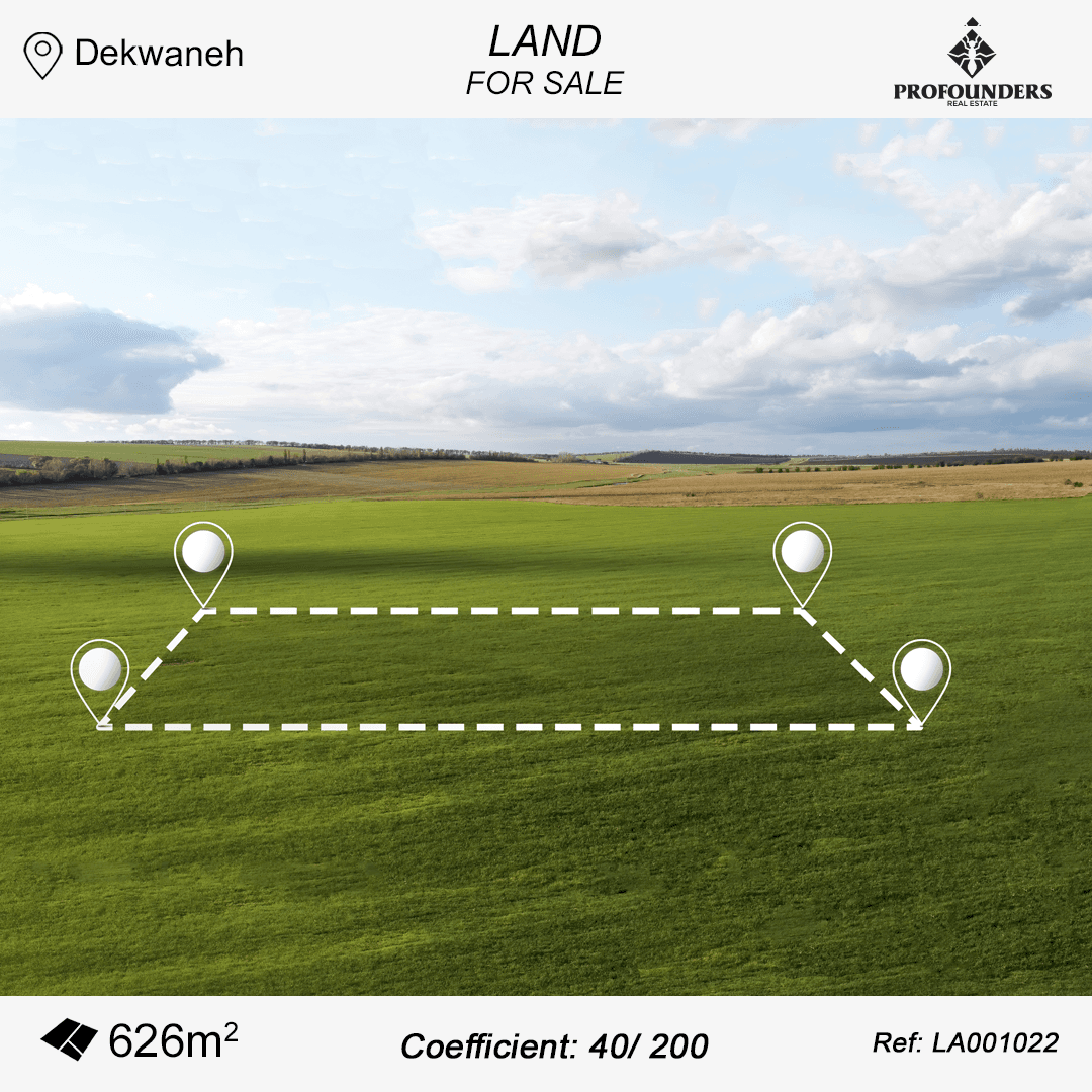 Prime Location Land for sale in Dekwaneh