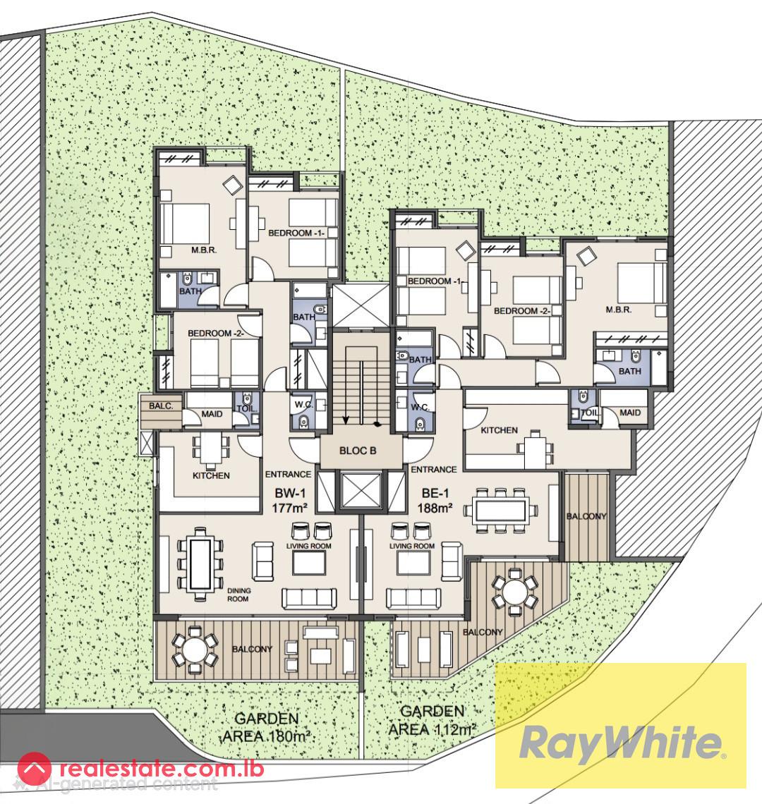 Apartment with Garden (Under construction) for Sale - Kornet Chehwan