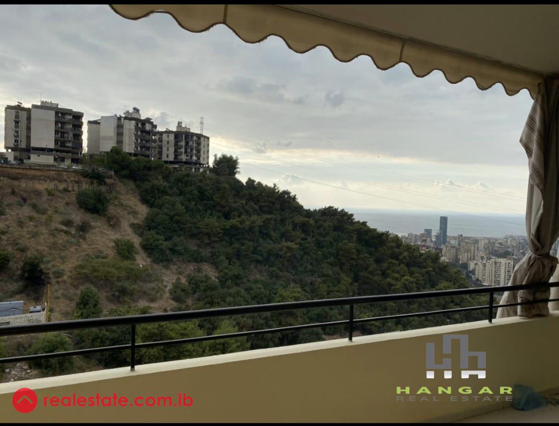 Furnished apartment for rent at Antelias Mezher with sea view