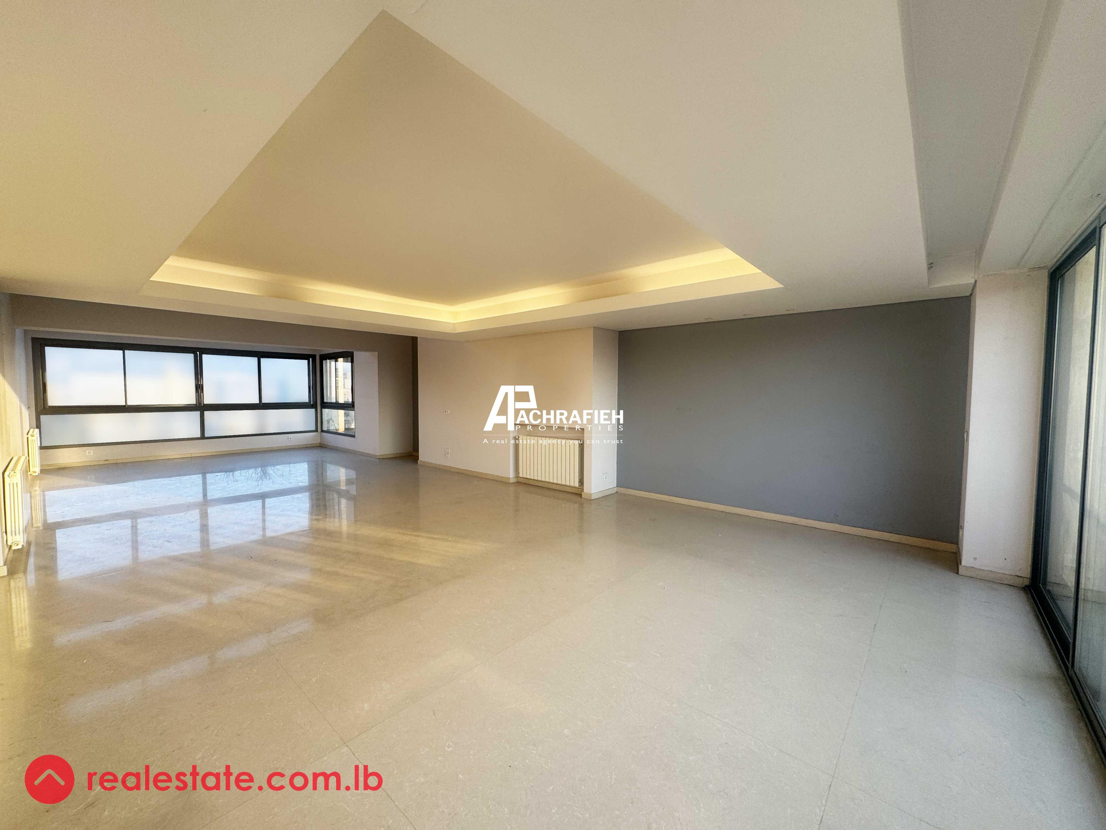 330 Sqm - Open View Apartment For Rent in Achrafieh