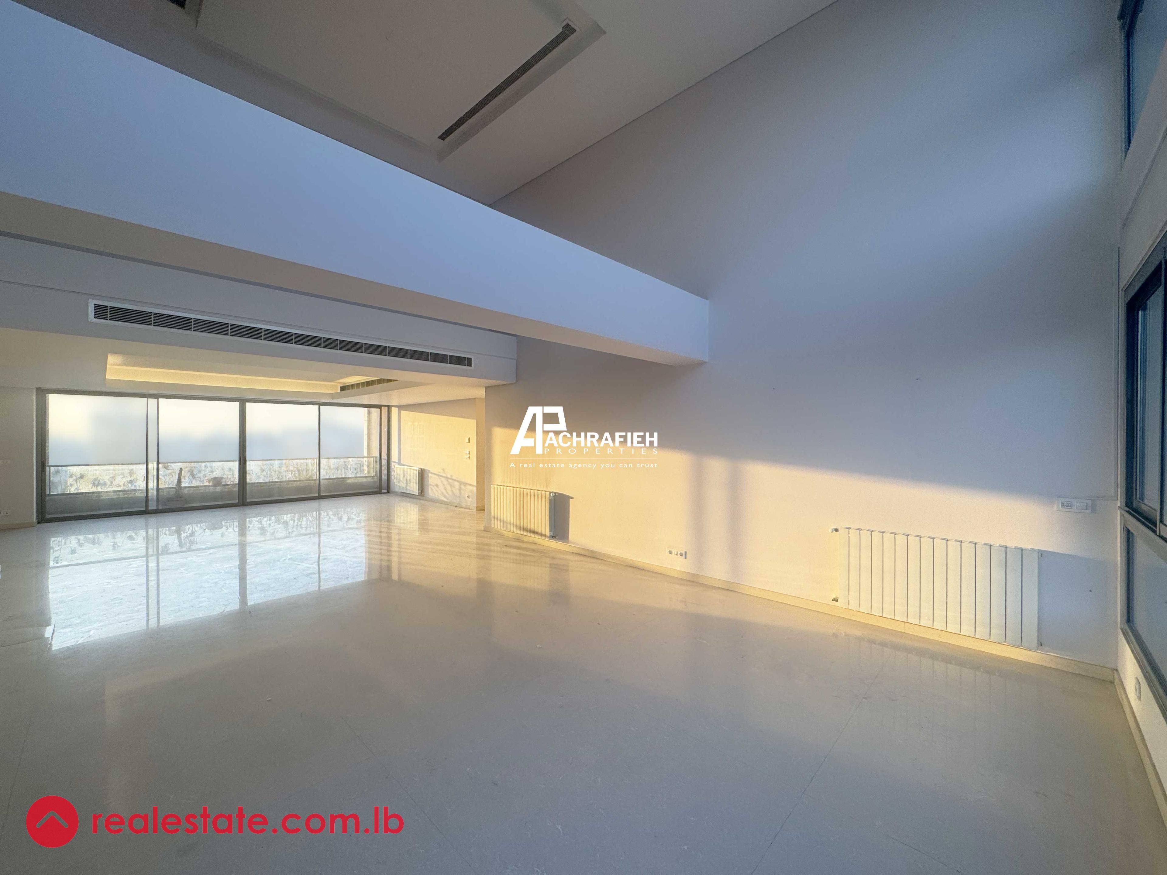 330 Sqm - Open View Apartment For Rent in Achrafieh