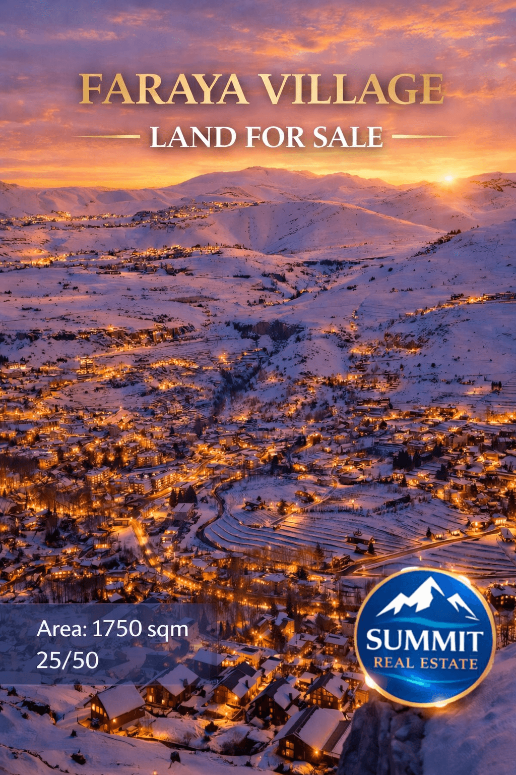 Prime Land for Sale | Faraya Village | 1750 sqm