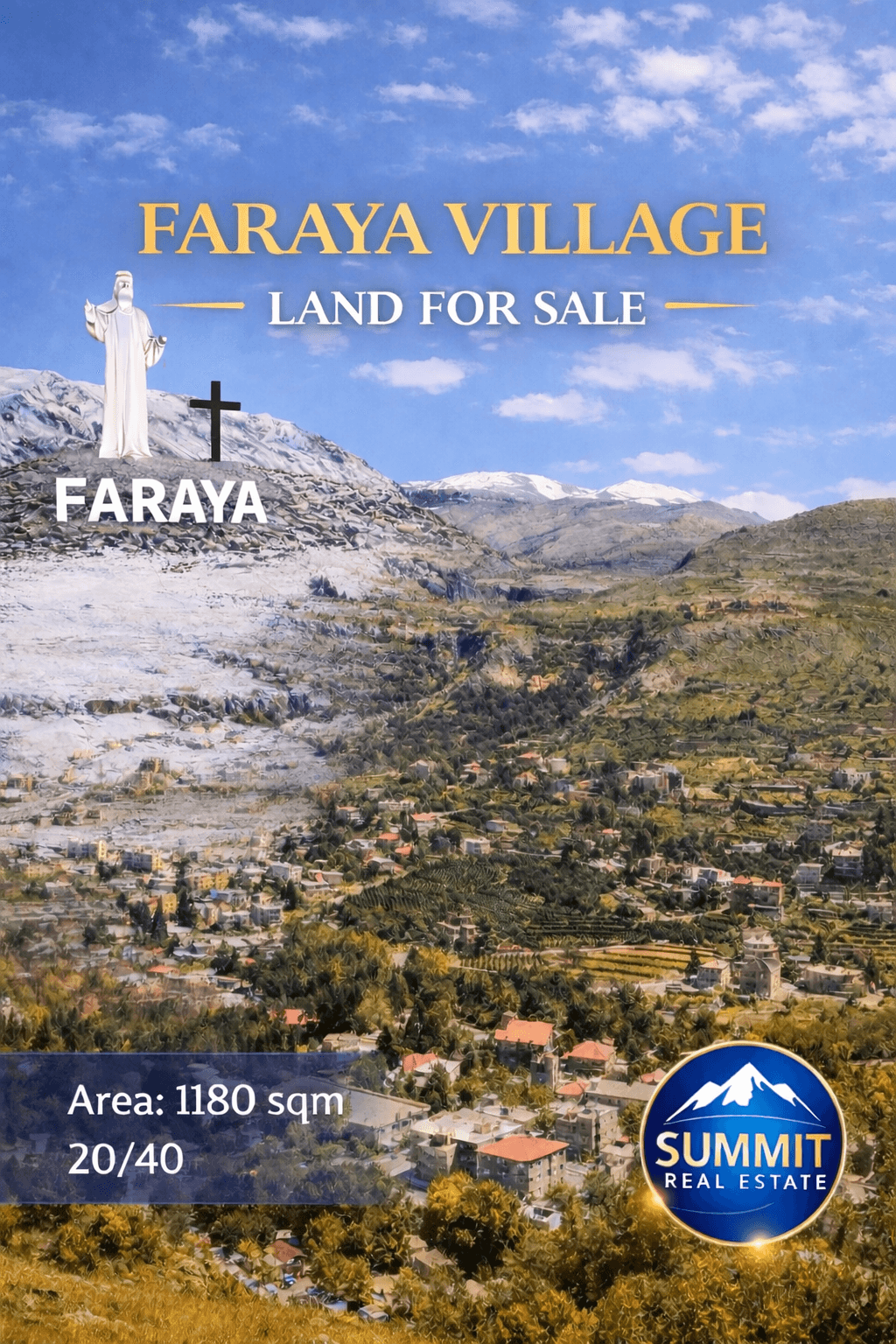 Land for Sale in Faraya - Village | Panoramic Unobstructed View