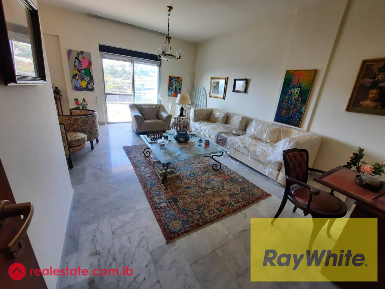 Furnished Apartment for Rent in Naccache – Open Sea & Mountain View
