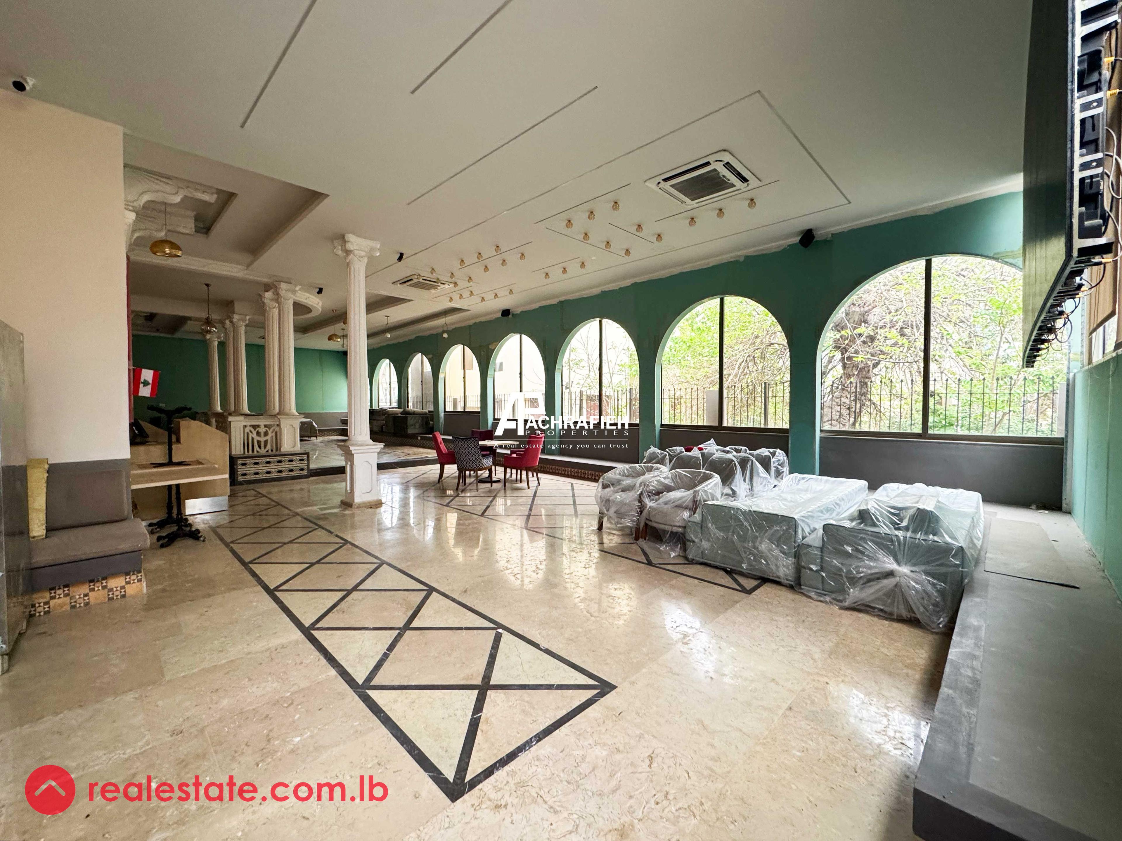 2 Floors | Semi Equipped Restaurant For Rent in Achrafieh