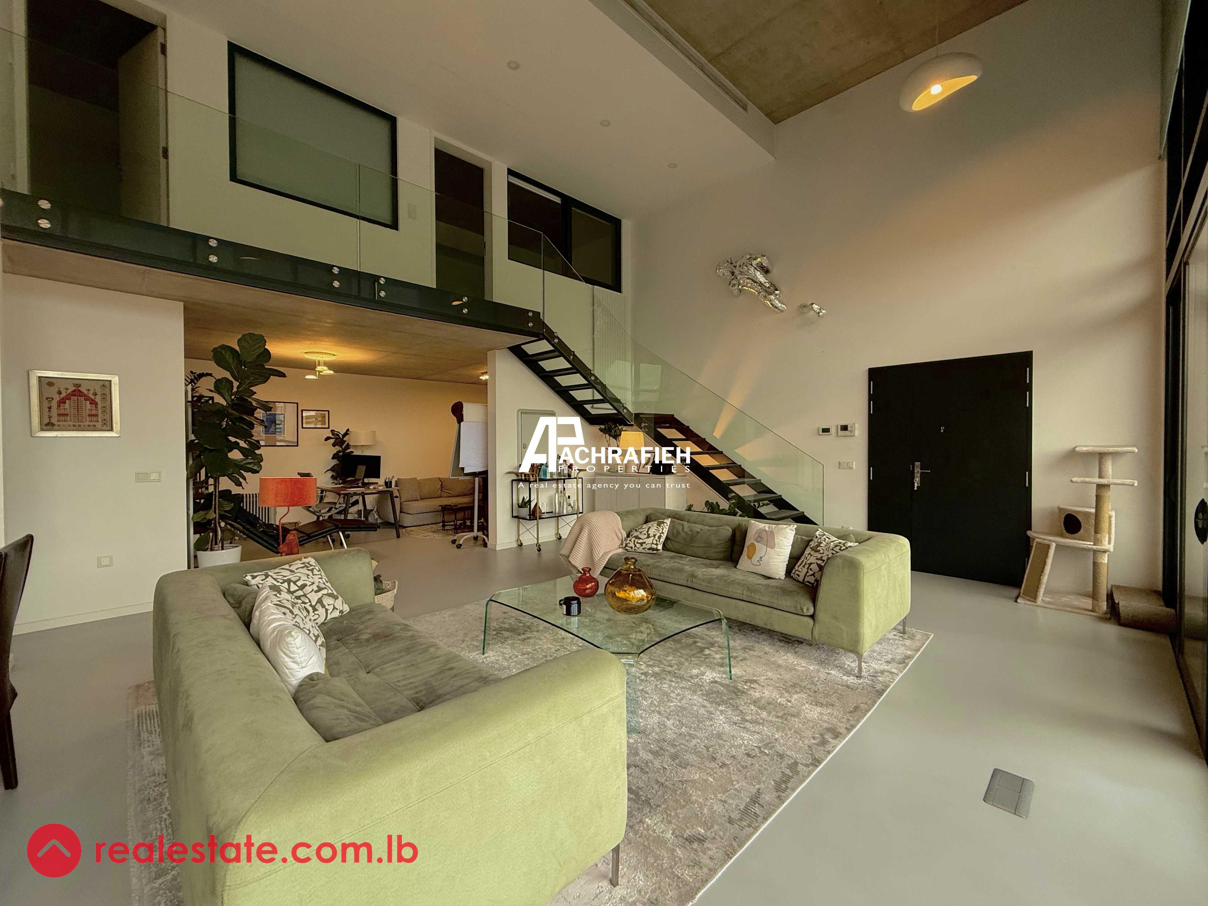 + Terrace | Fully Furnished Loft For Rent In Achrafieh