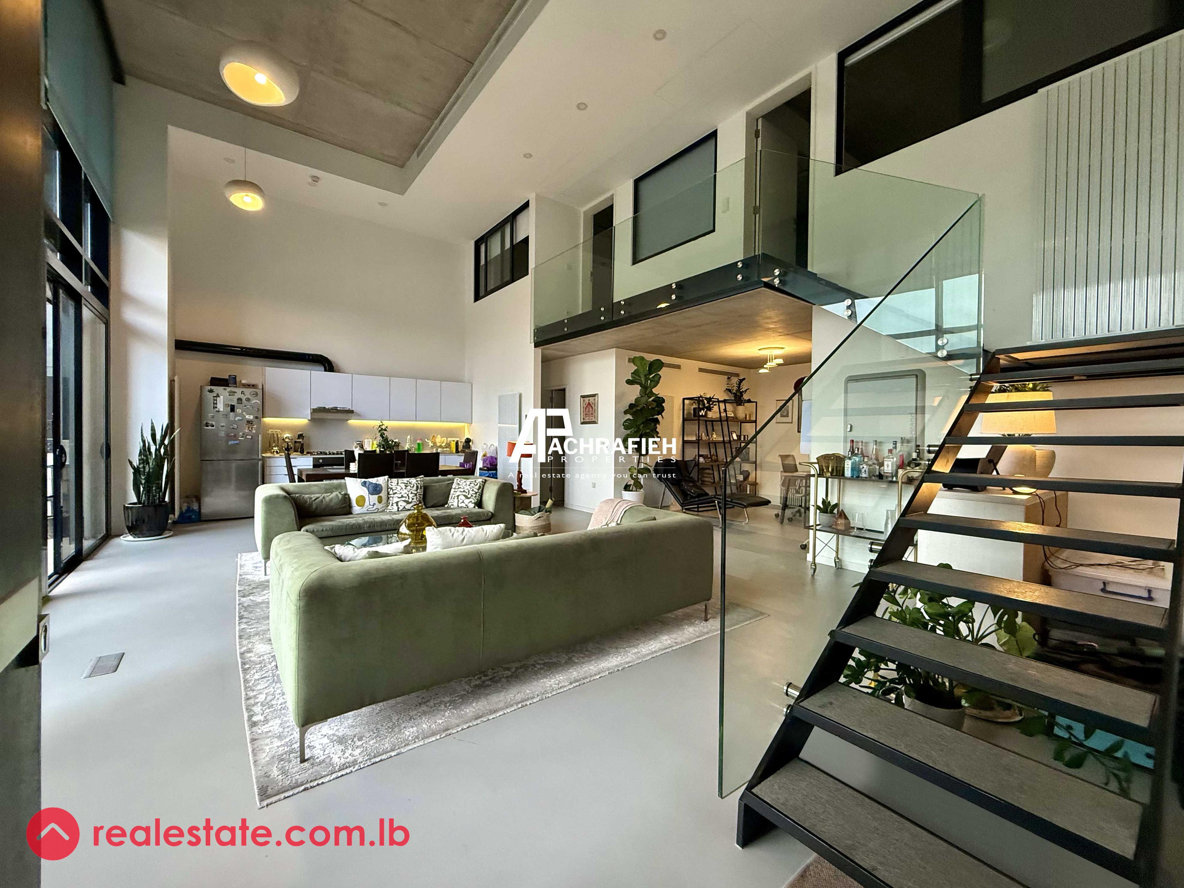 + Terrace | Fully Furnished Loft For Rent In Achrafieh