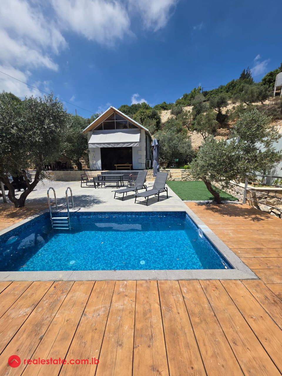 440 sqm Land | 2-Bedroom Bungalow with Private Pool – 5 Minutes from Batroun