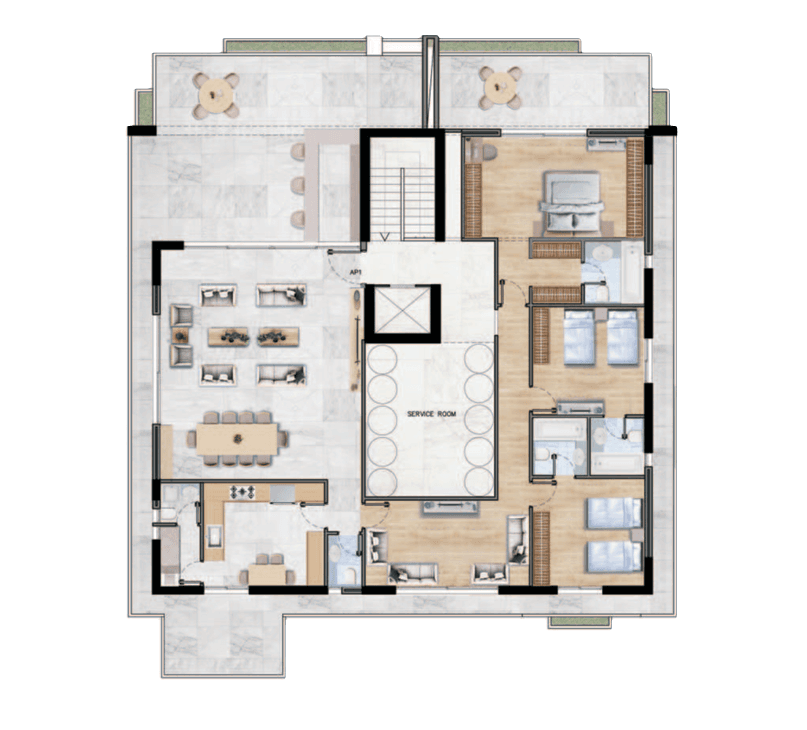 Luxury Apartment with Terrace For Sale in Beit el chaar