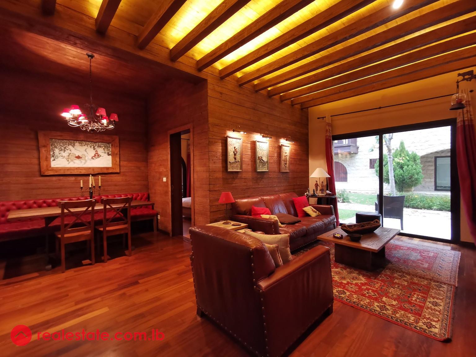 Furnished Chalet with Terrace for Rent in Faraya-Mzaar